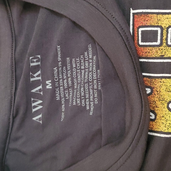 Always On Tour Lace Fringe Band Tee Tunic NWOT - Picture 5 of 7